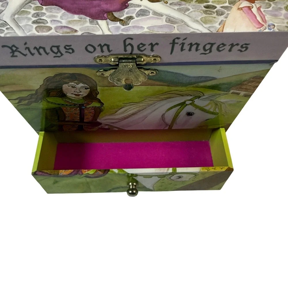 Vintage Enchantmints Rings On Her Fingers Kids Jewerly Box Trinket Princesscore